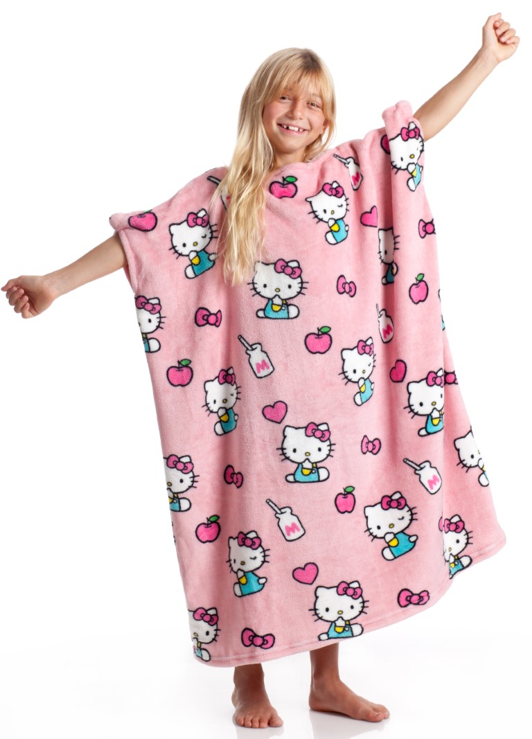 KANGURU Momonga Hello Kitty Plaid og tæppe til børn, Pink