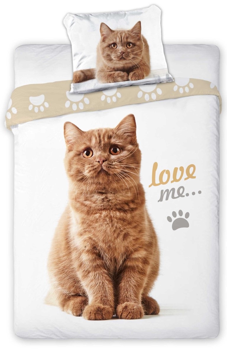 Kat ''Love Me'' Sengetøj cm - 100 procent Kr. 199 - på lager til omgående levering