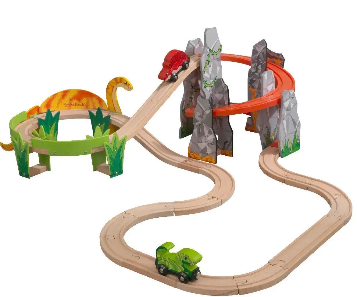 Billede af Kidkraft Adventure Tracks Dino World Vulkan Tog sæt