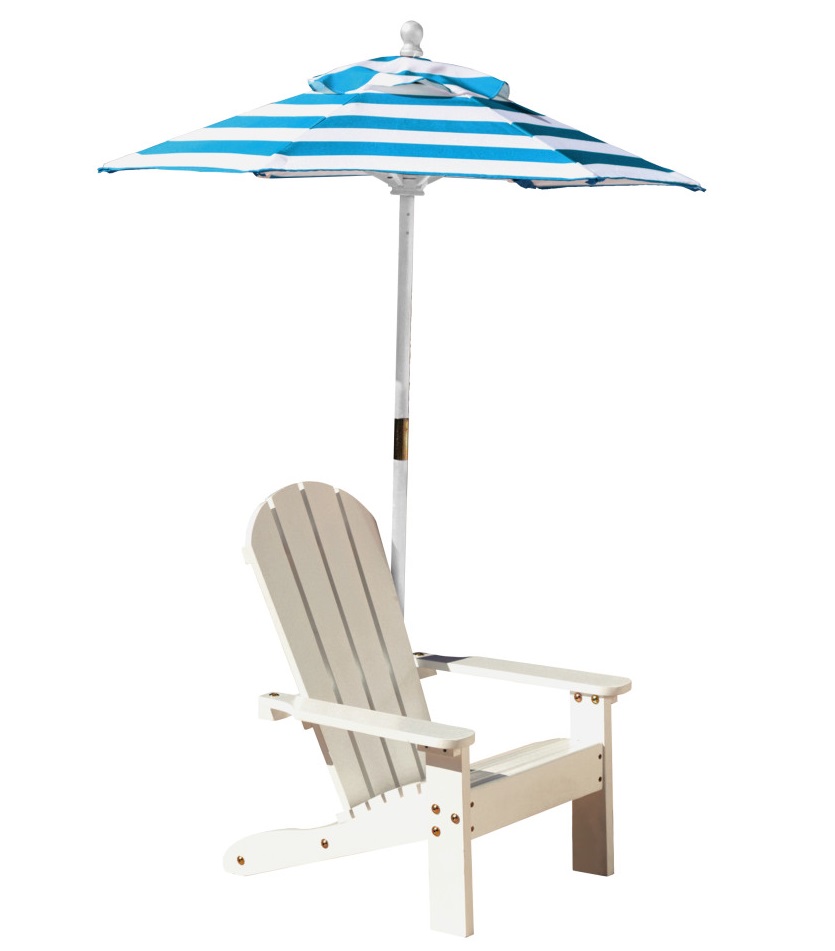 KidKraft Træ Havestol med parasol - turkis og hvide (Udgået)