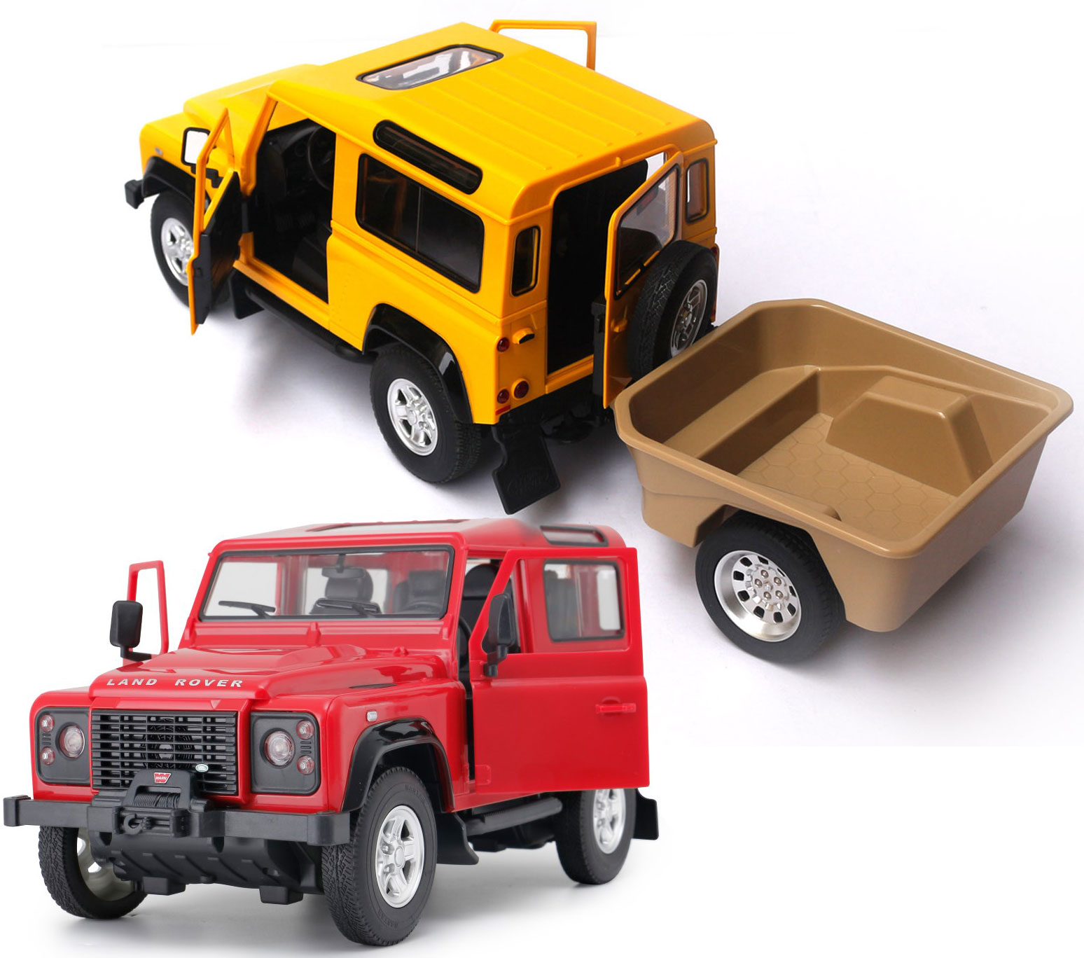 Se Land Rover Defender Fjernstyret Bil m/trailer 1:14 hos MM Action