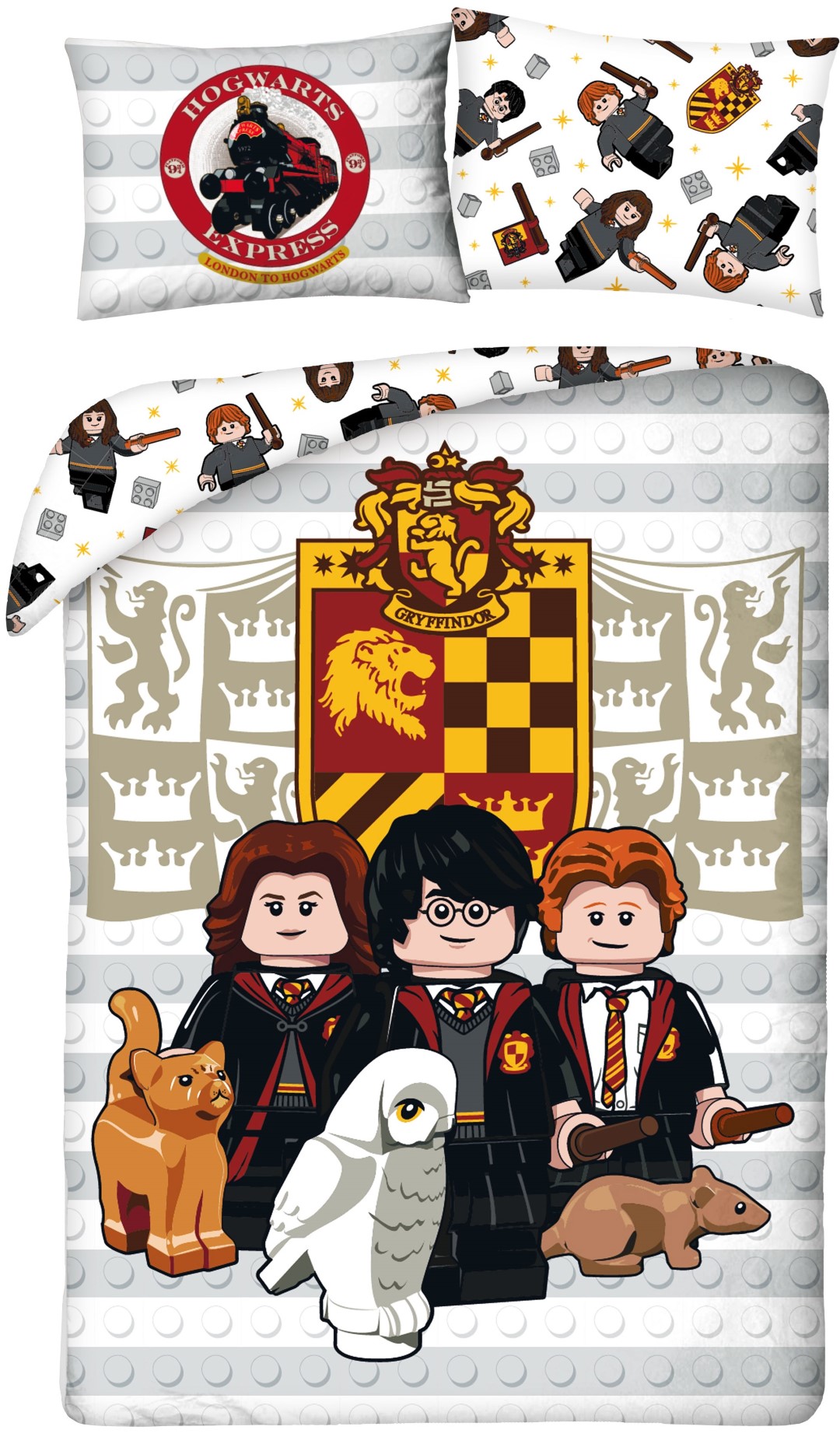 Se Lego Harry Potter Sengetøj 140 X 200 Cm - 100 Procent Bomuld hos MM Action