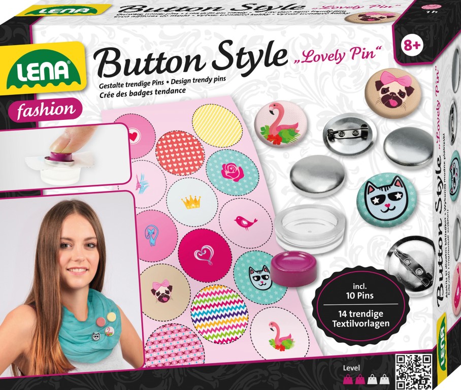 Se Lena Badge Design ''Lovely Pin'' til børn hos MM Action