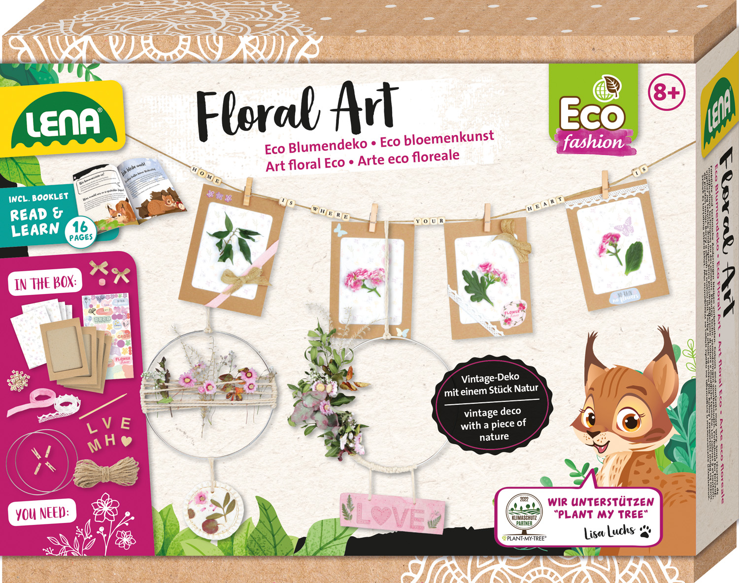 Se Lena Eco Floral Art sæt til børn hos MM Action