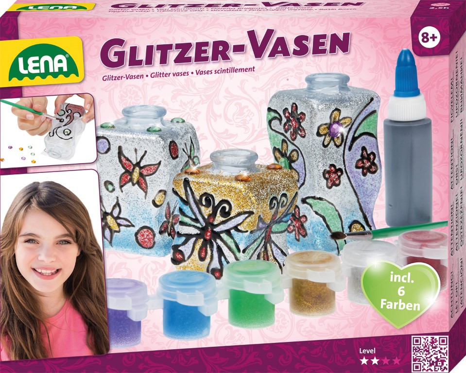 Se Lena Glitter Vaser til børn hos MM Action