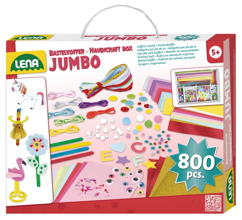 Se Lena Jumbo Handicraft Box Jumbo Pink hos MM Action