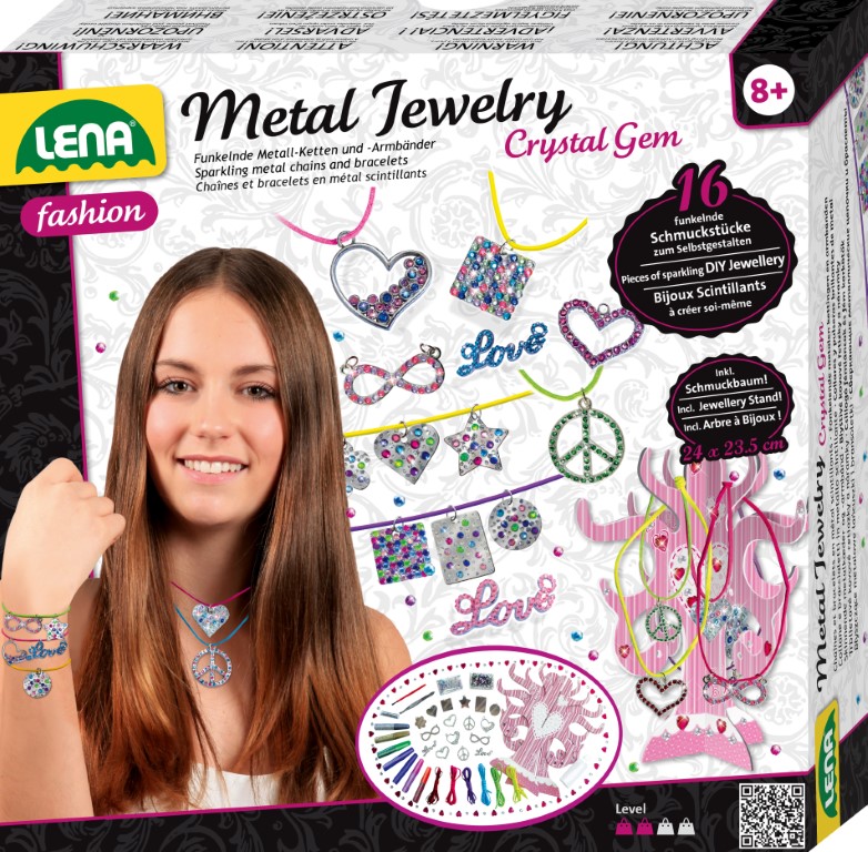 Se Lena Metal smykker Krystal - gør det selv til børn hos MM Action