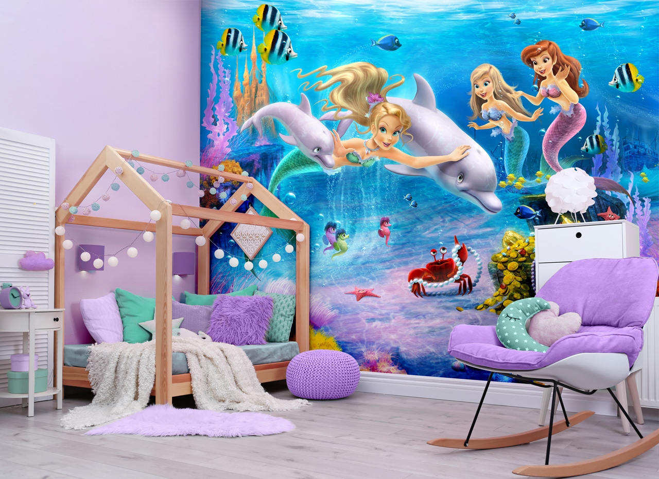 Billede af Magical Mermaids tapet 243 x 305 cm