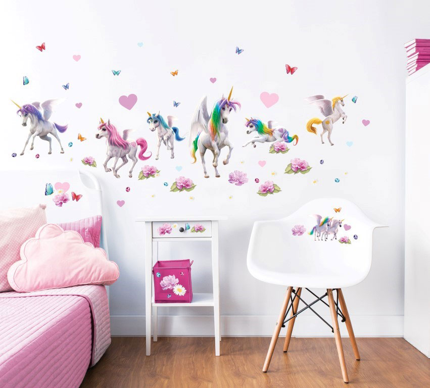 Billede af Magiske Enhjørninger / Magical Unicorn Wallstickers