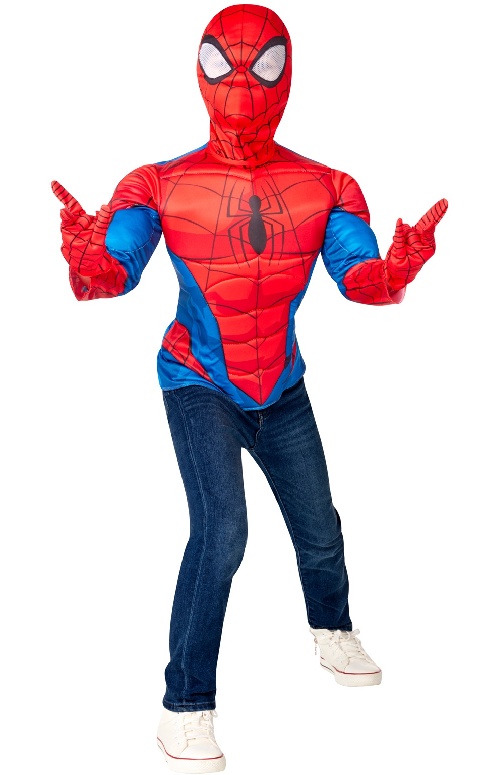 Billede af Marvel Spiderman Muskuløs overkrop med maske, 4-7 år