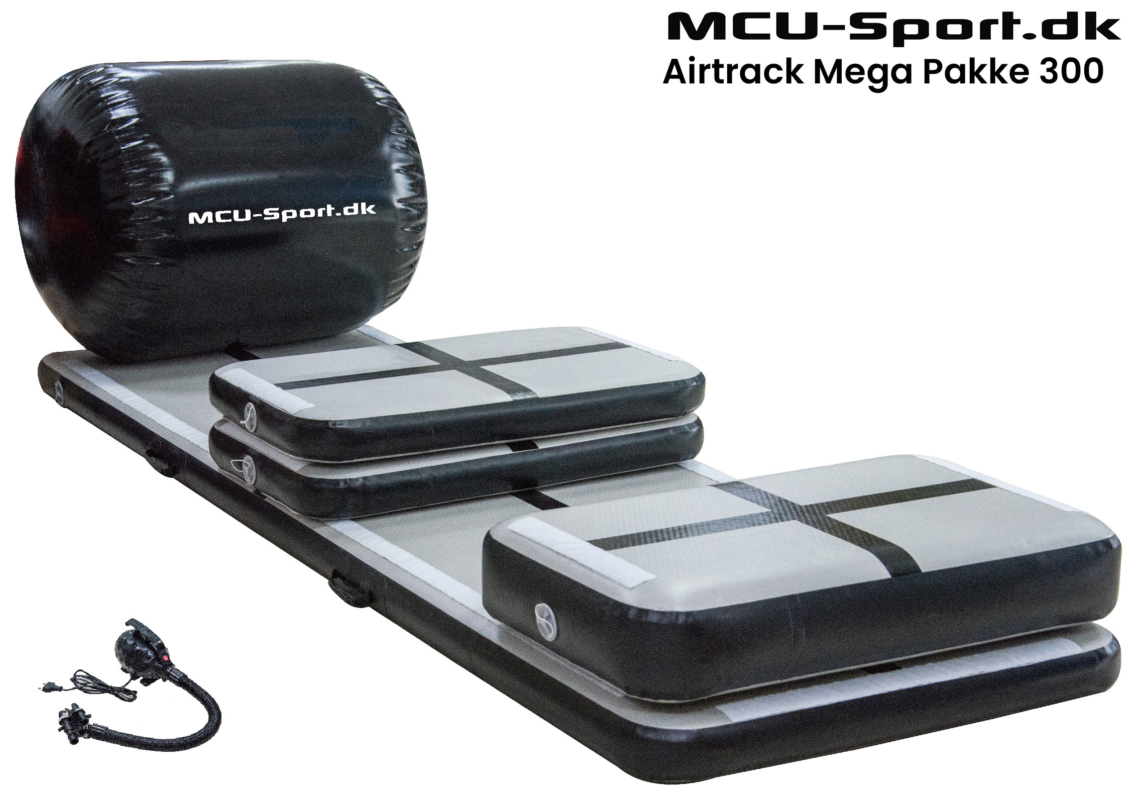 Se MCU-Sport Airtrack Mega Startpakke 300 x 100 x 10 cm hos MM Action