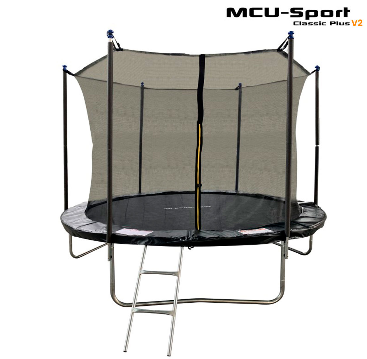 Billede af MCU-Sport Classic Plus V2 2,44M Trampolin + Sikkerhedsnet + Stige Sort