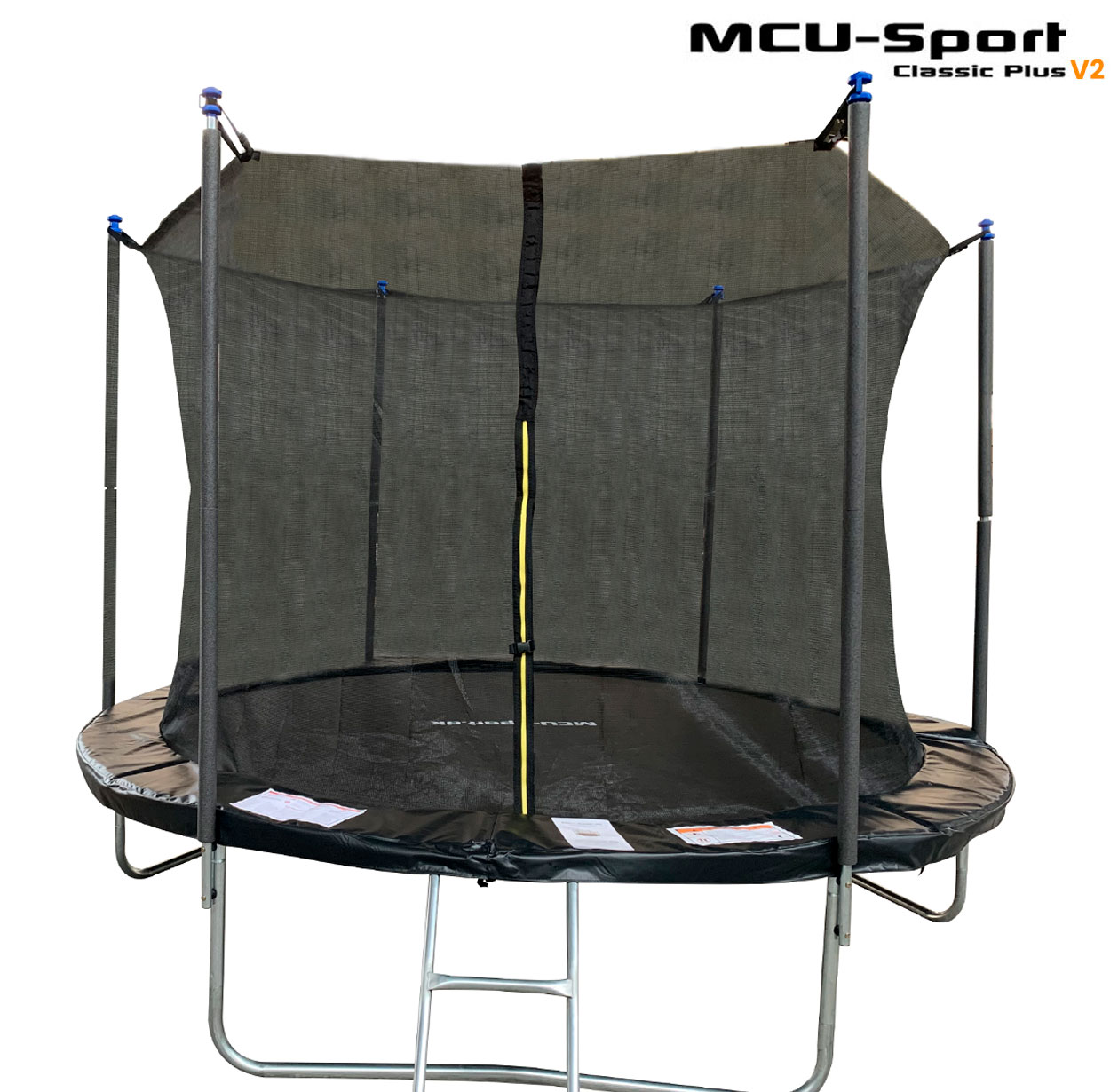 MCU-Sport Classic Plus V2  3,05M Trampolin + Sikkerhedsnet + Stige Sort