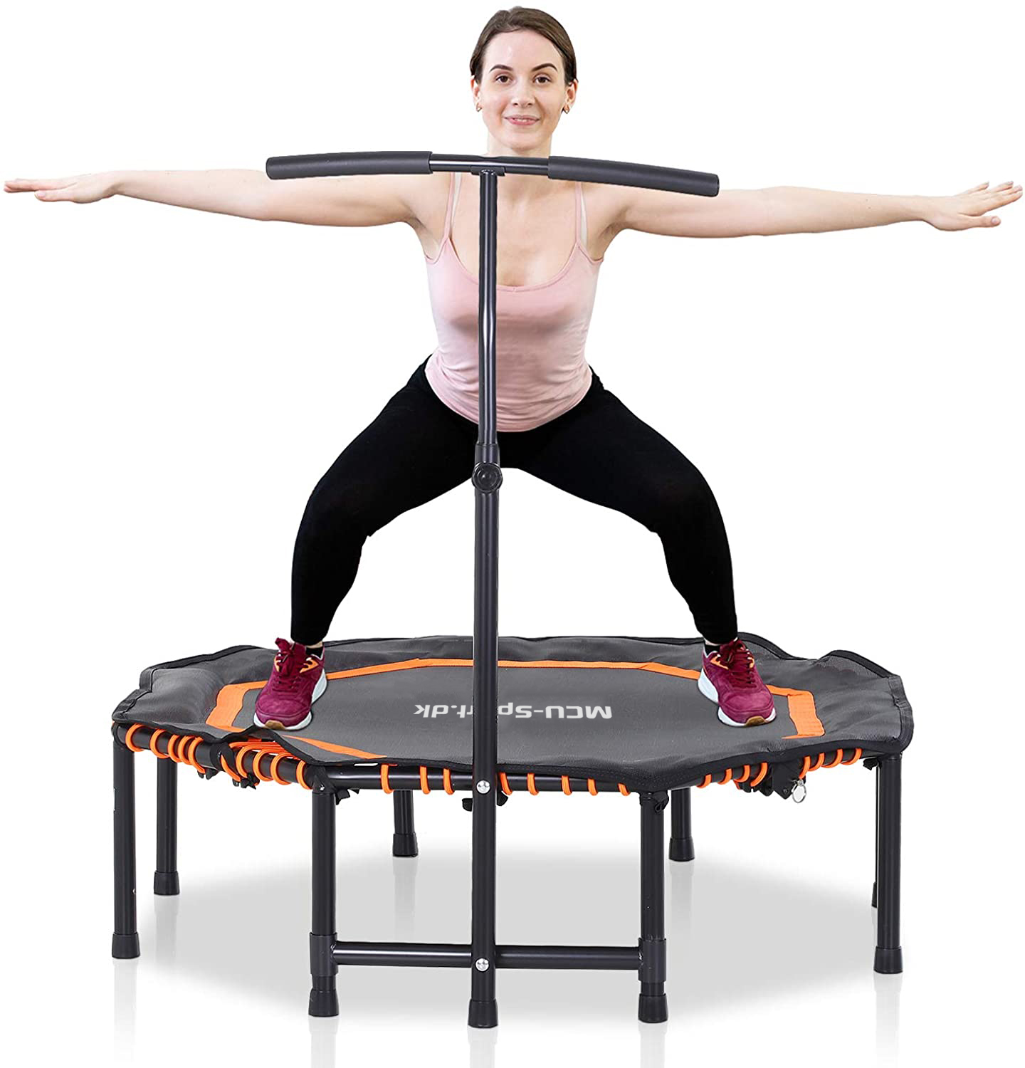 Billede af MCU-Sport Fitness Trampolin Octagon Foldbar m/håndtag 122cm, Orange