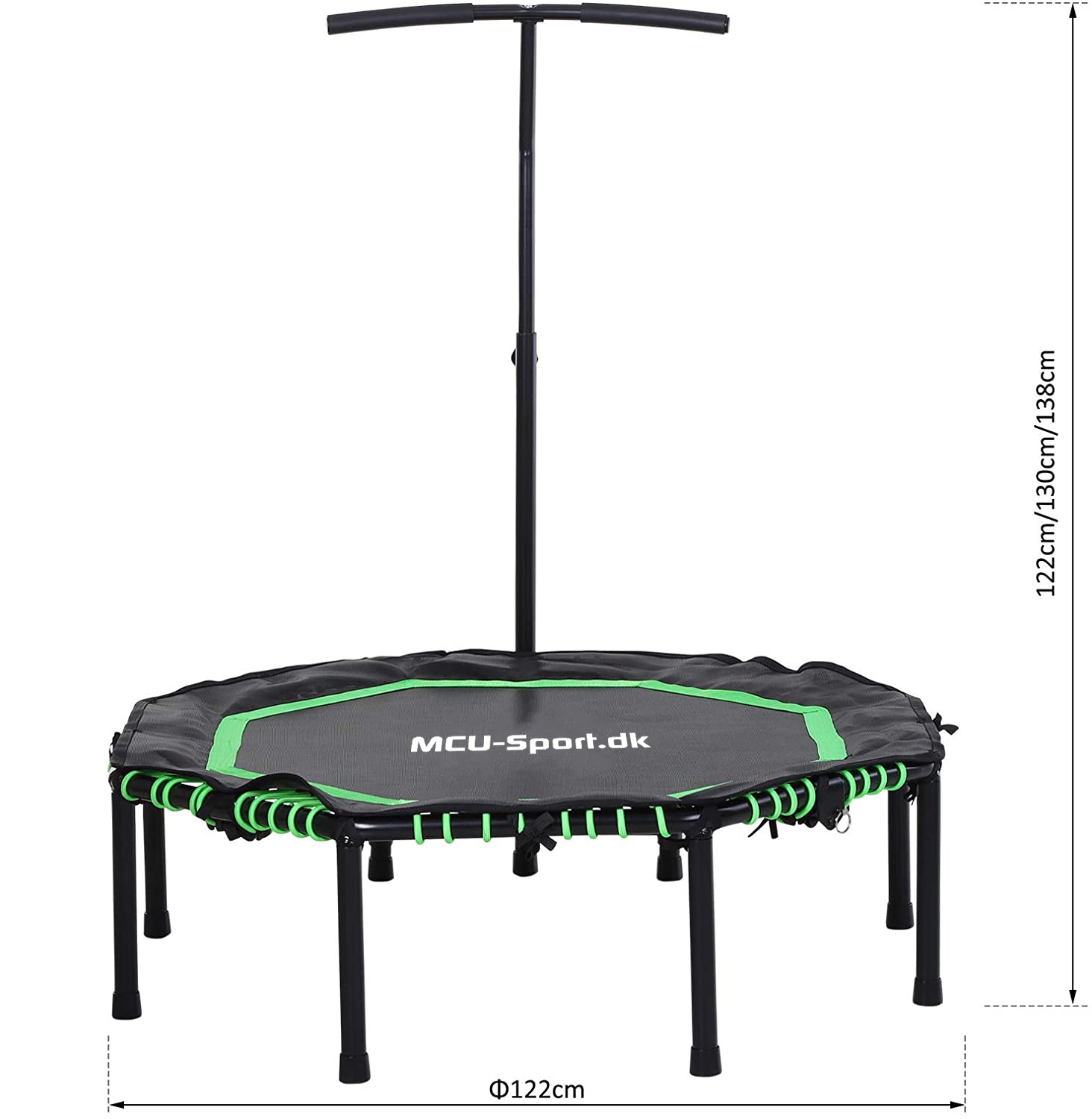 MCU-Sport Fitness Trampolin Octagon Foldbar m/håndtag 122cm, Kr. 999 - lager til omgående levering