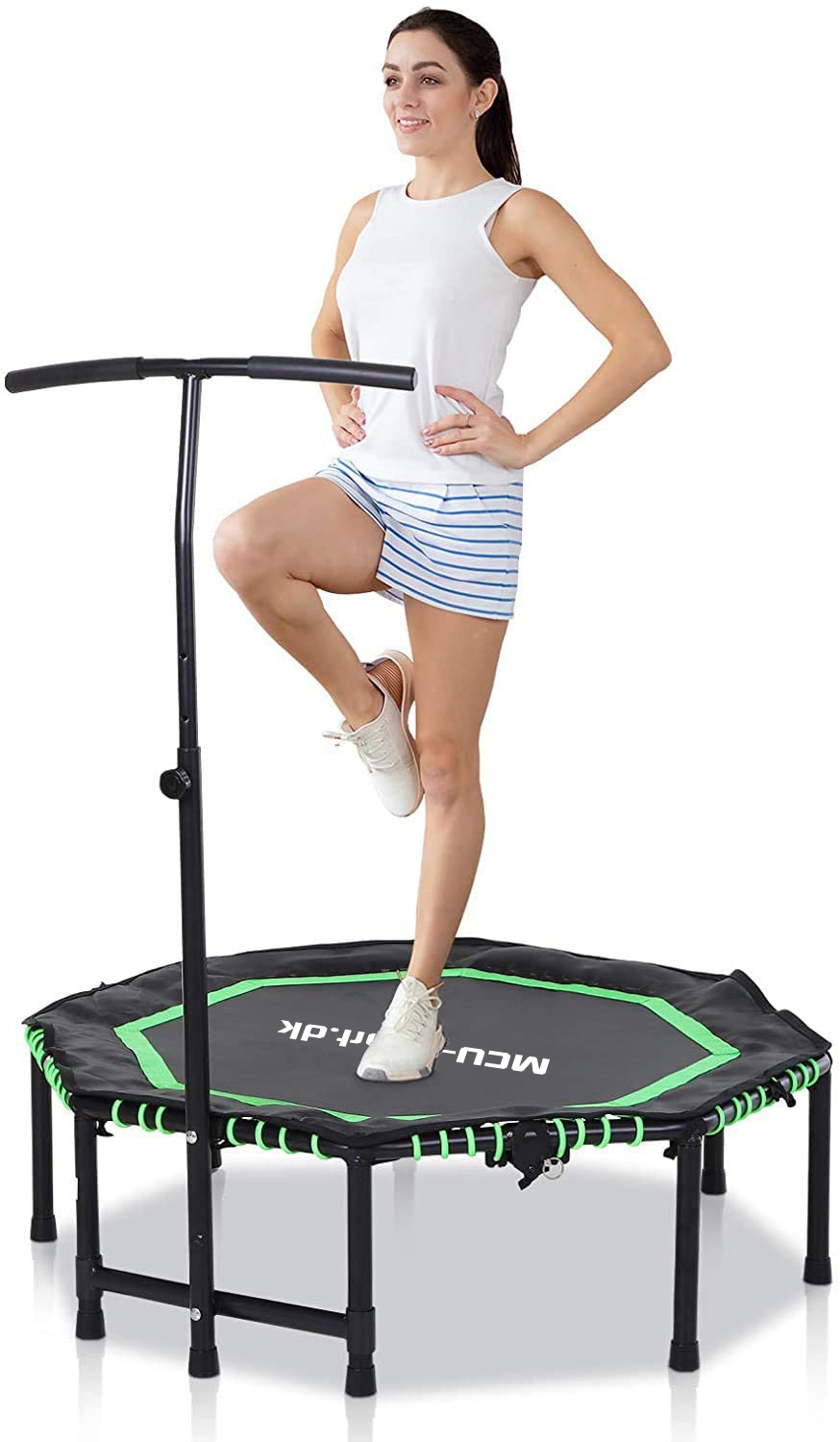 mærke Spil tale MCU-Sport Fitness Trampolin Octagon Foldbar m/håndtag 122cm, Grøn Kr. 999 -  på lager til omgående levering