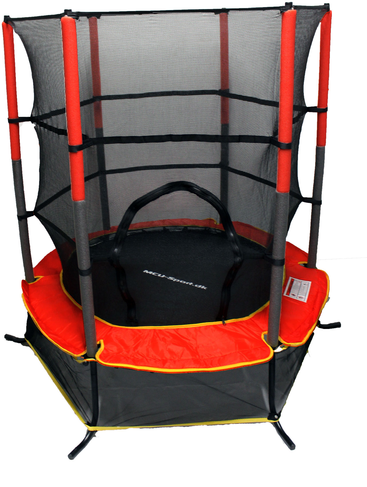 MCU-Sport Junior Min Første Trampolin 1,4M Rød/Gul Limited Edition Kr. 699 på lager til omgående levering