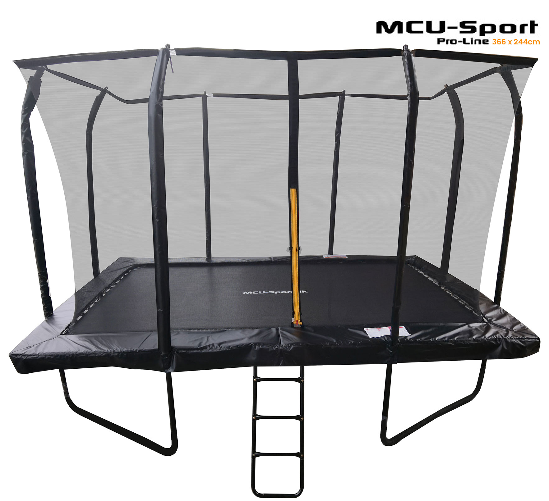 muskel melodisk fly MCU-Sport Pro-Line Firkantet Trampolin+net+stige 366 x 244cm Kr. 3.998 - på  lager til omgående levering