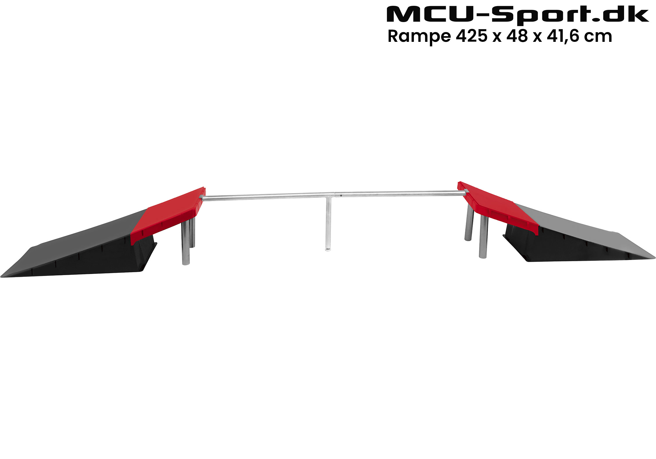 Se MCU-Sport Skate Rampe + Grind Rail sæt 425 x 48 x 41,6 cm hos MM Action