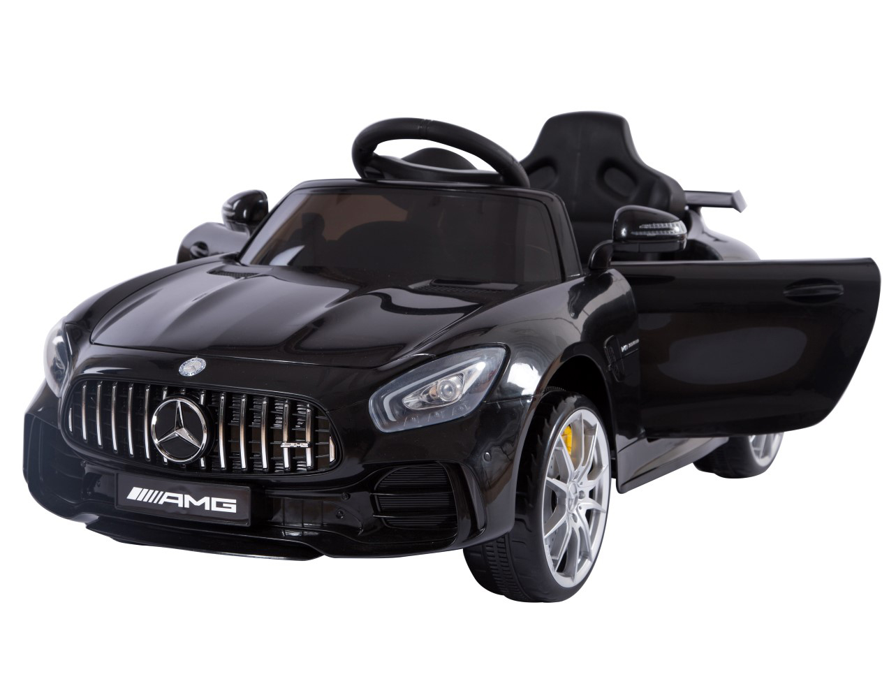 Se Mercedes GTR AMG til Børn 12V m/2.4G fjernbetjening og Gummihjul hos MM Action