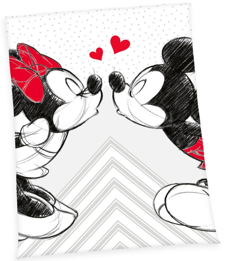 Billede af Mickey & Minnie Fleece tæppe - 150 x 200 cm