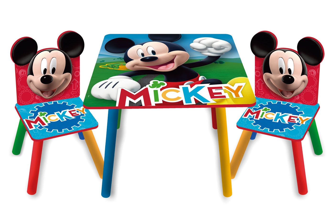 Se Mickey Mouse Træ bord med stole hos MM Action