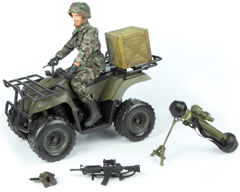 Billede af Militær ATV 1:6 med Action Figur 30,5cm (Model A)