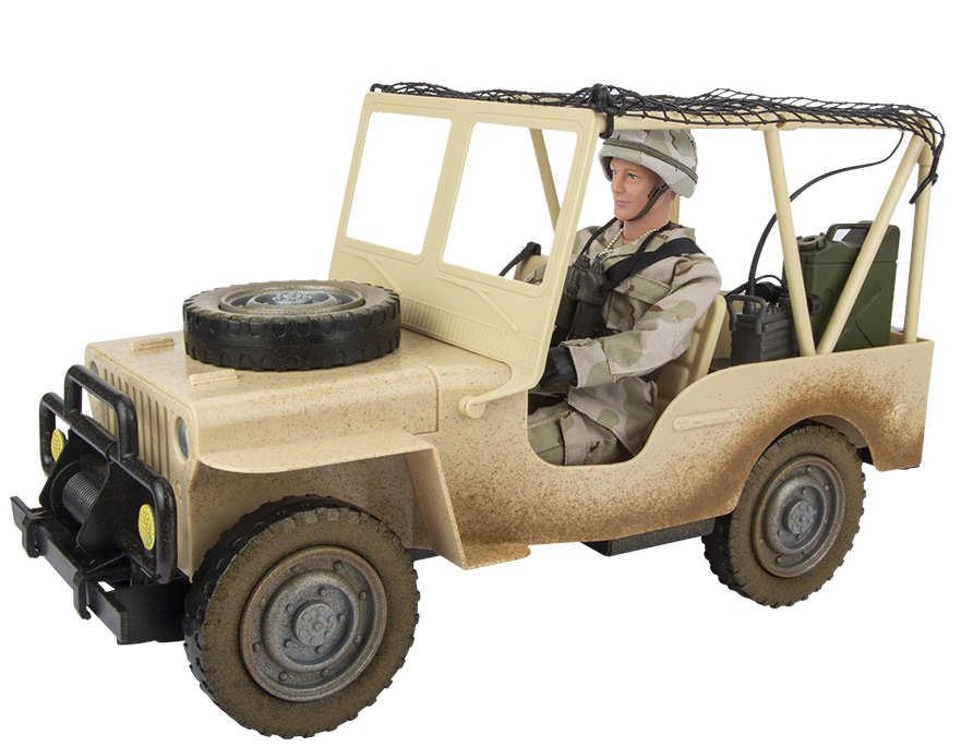 Se Militær Firehjulstrækker 1:6 Desert med Action Figur 30,5cm hos MM Action
