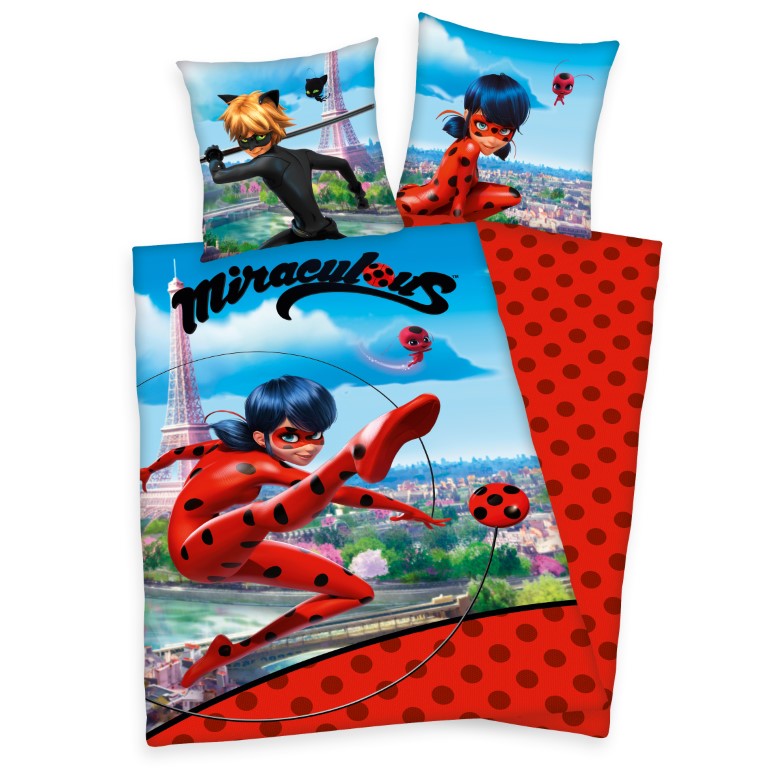 Billede af Miraculous Ladybug Sengetøj - 100 Procent Bomuld