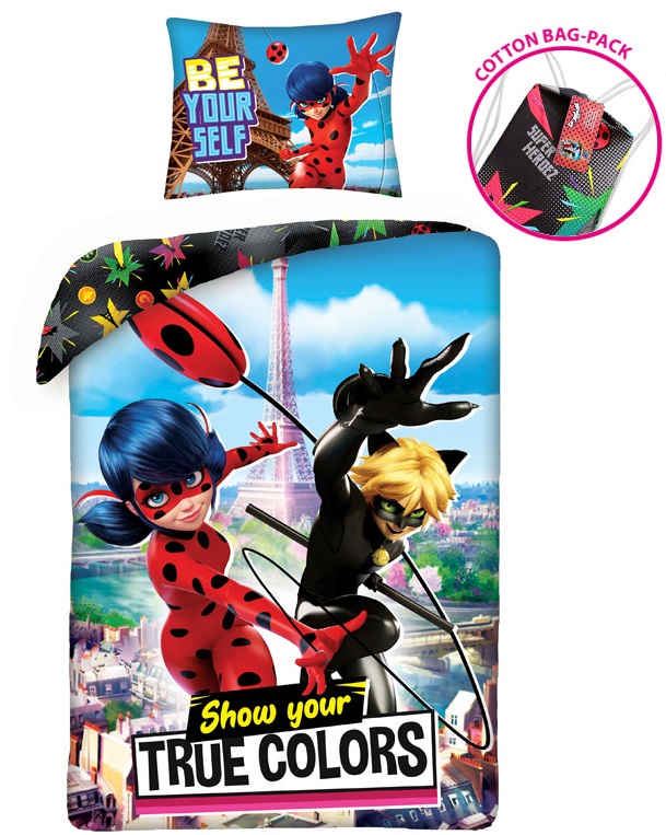 Se Miraculous Ladybug ''Show Your True Colors'' Sengetøj Inkl. Rygsæk hos MM Action