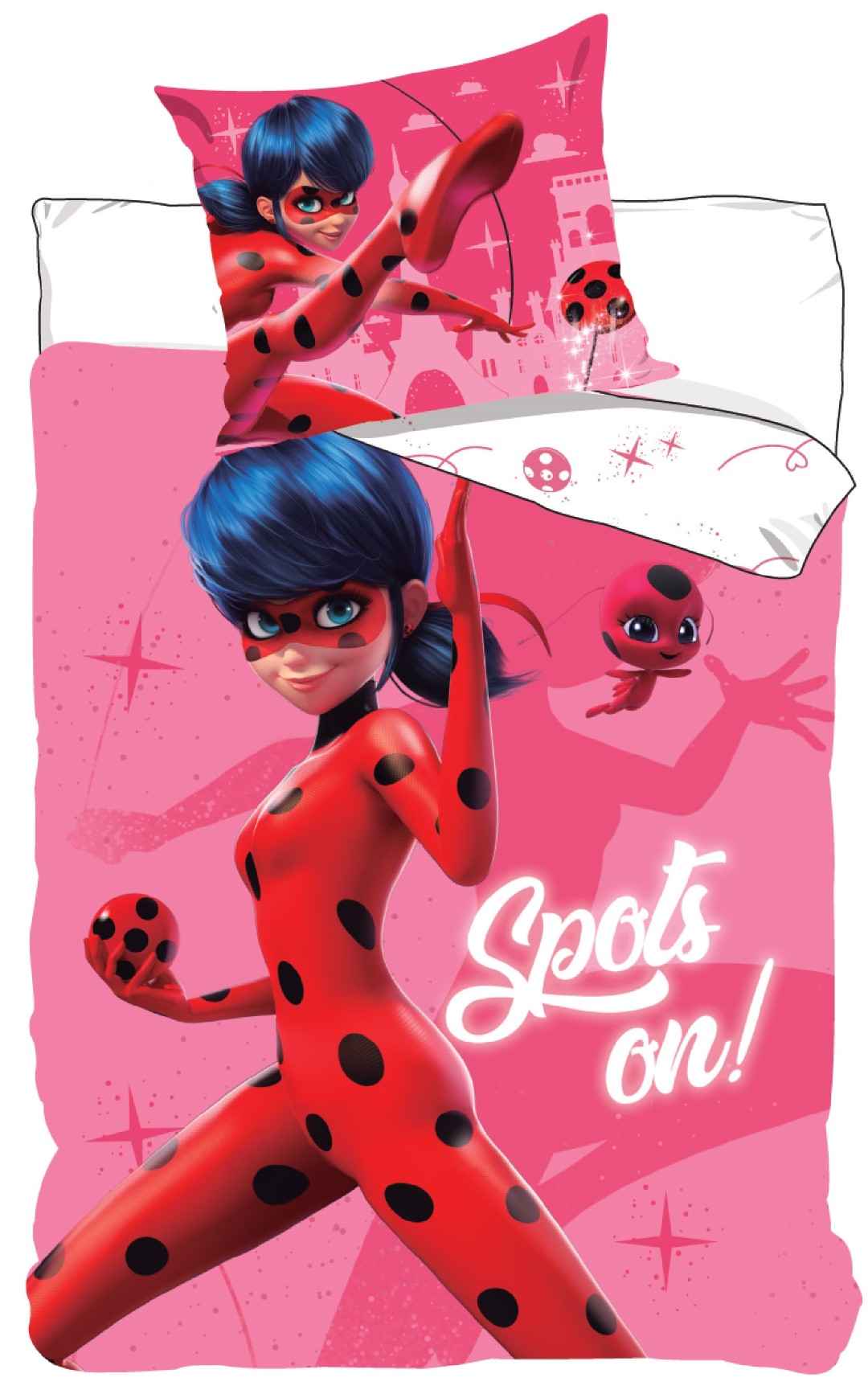 Billede af Miraculous Ladybug 'Spots on' Sengetøj - 100 Procent Bomuld