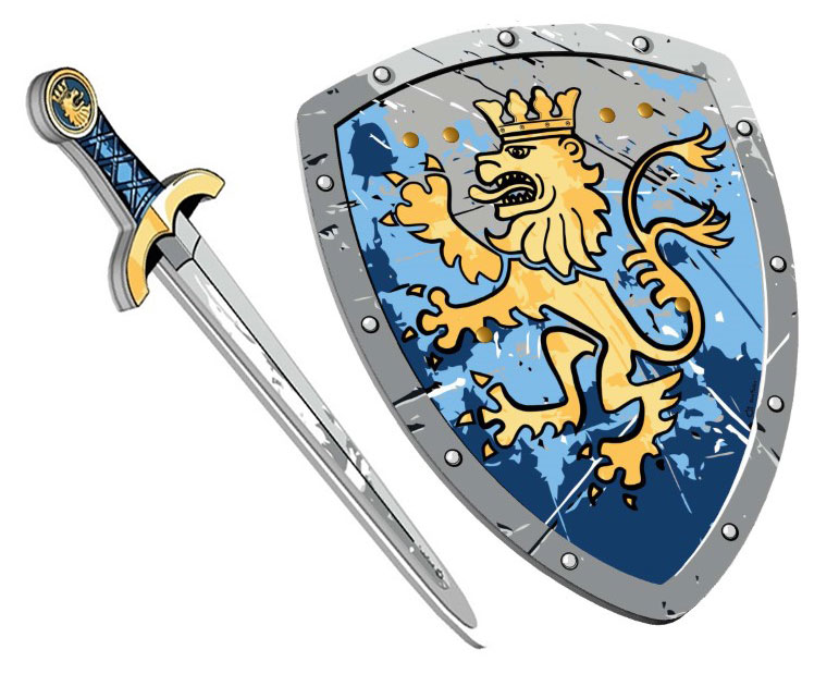 retort Minde om Kontoret Noble Lion Knight Skum sværd + Skjold (Udgået)