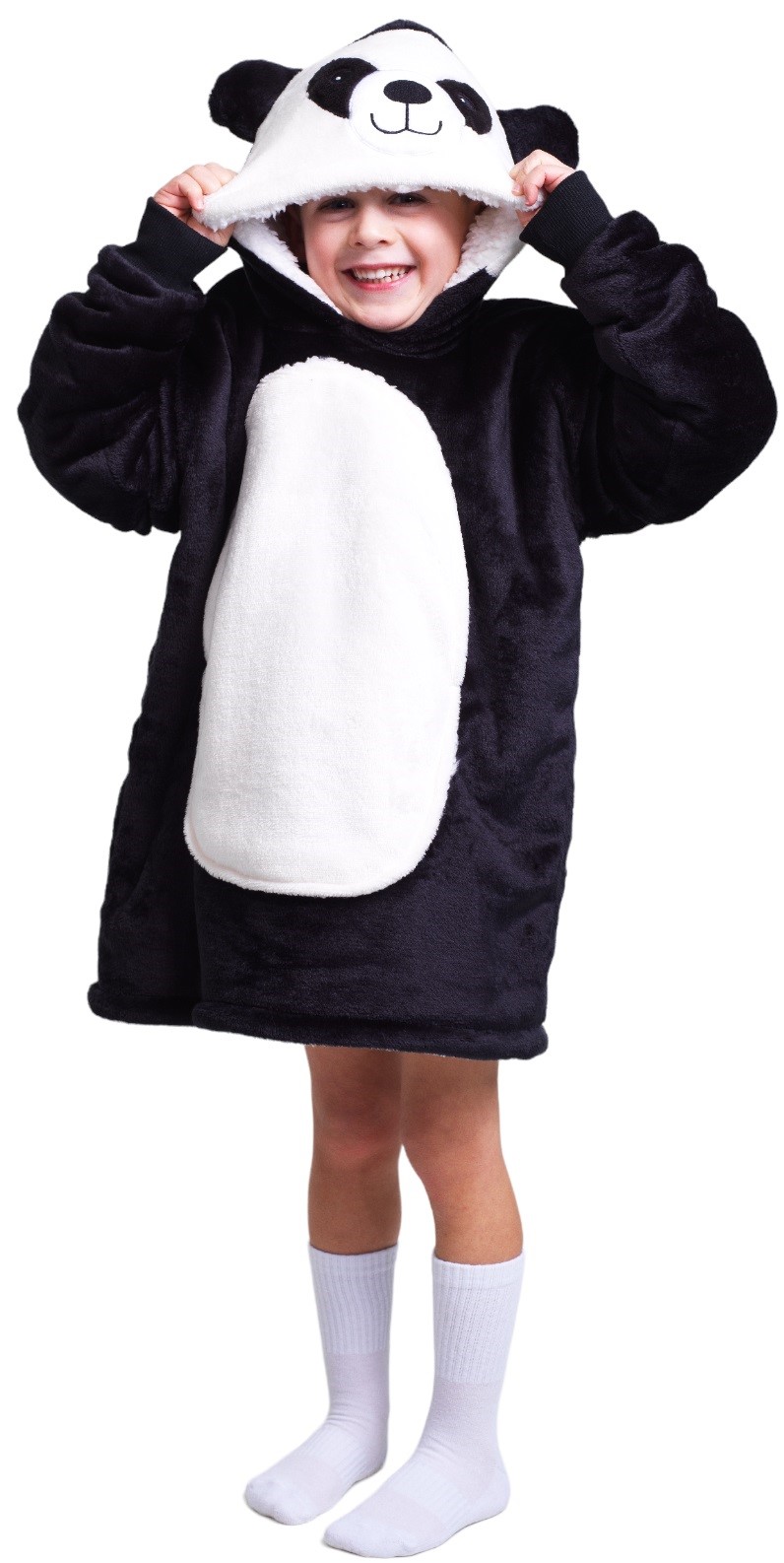 Noxxiez Cuddle Hoodiez - Panda,  Small (3-6 år)