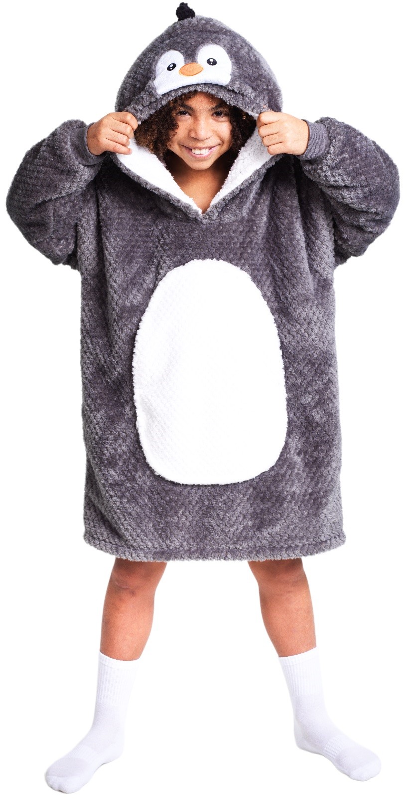 Billede af Noxxiez Cuddle Hoodiez - Pingvin, Medium (7-14 år)