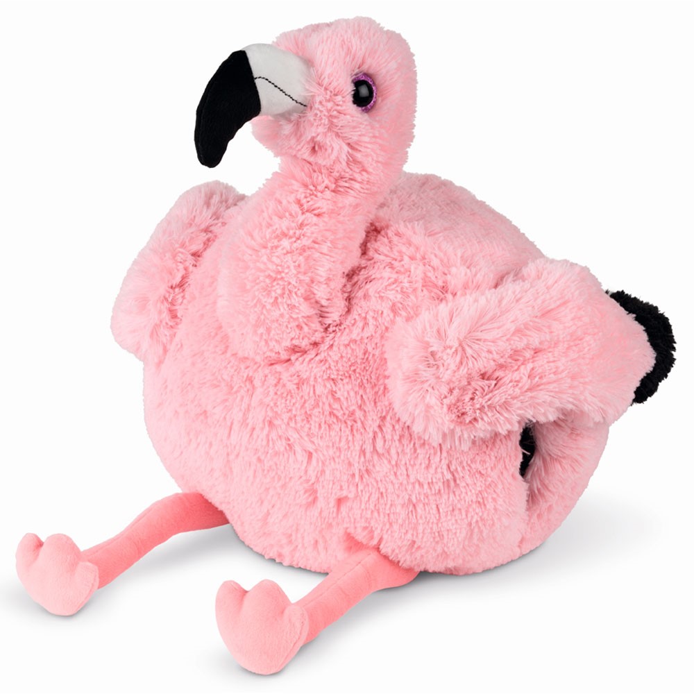Billede af Noxxiez Kæmpe bamse, håndvarmer og pude - Flamingo