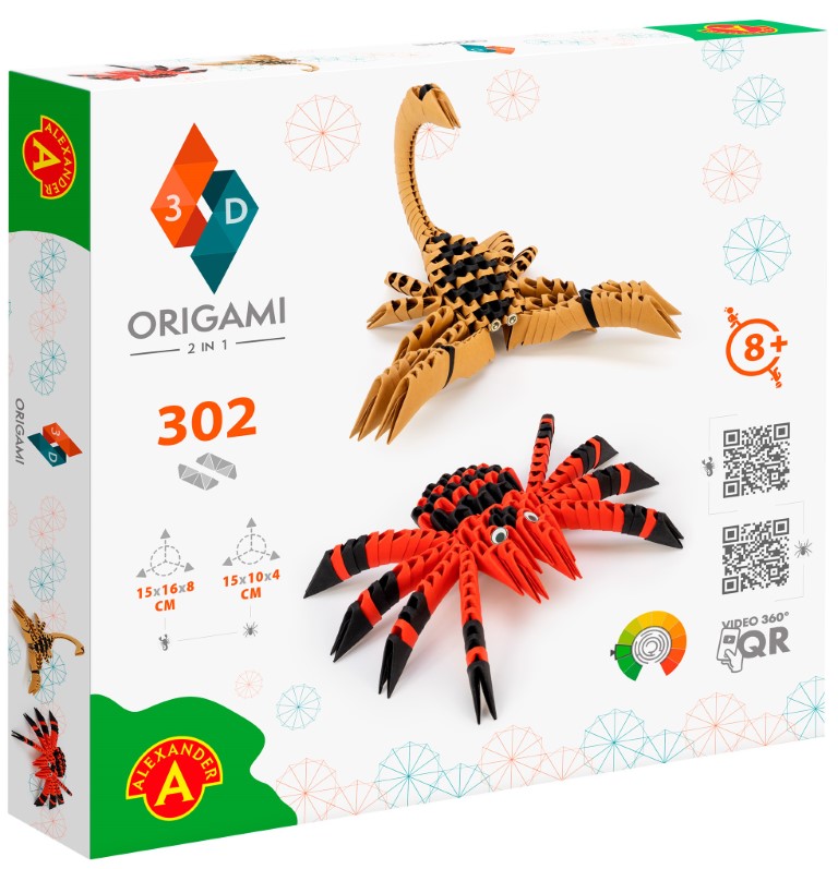 Se Origami 3D 2-i-1 pakke - Edderkop og Skorpion hos MM Action