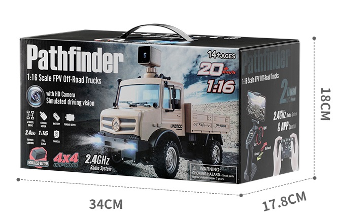 Pathfinder RC Truck 1 16 FPV Off Road Truck med WIFI HD Camera Kr. 498 pa lager til omgaende levering