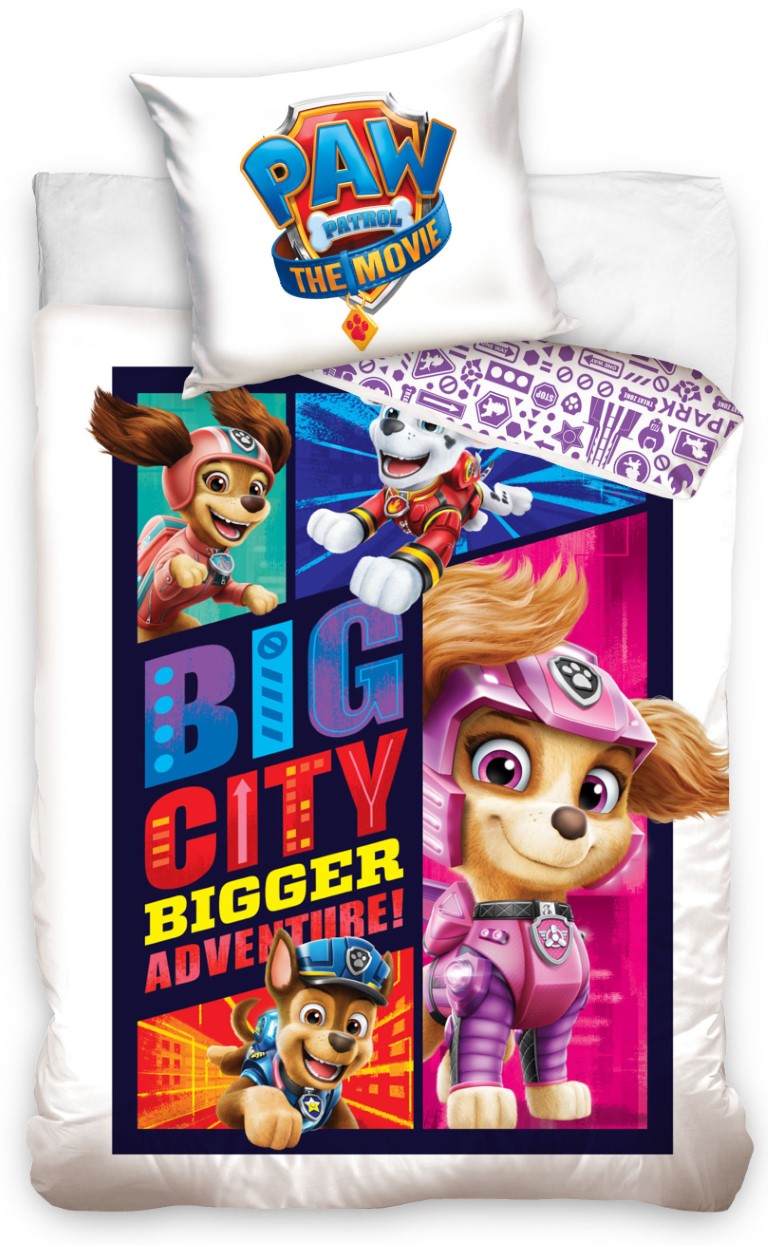 Billede af Paw Patrol The Movie ''Big City'' Sengetøj 140 x 200 cm, 100 procent bomuld