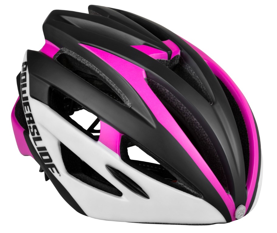 Se Powerslide Race Attack Pink Hjelm med LED Lys hos MM Action