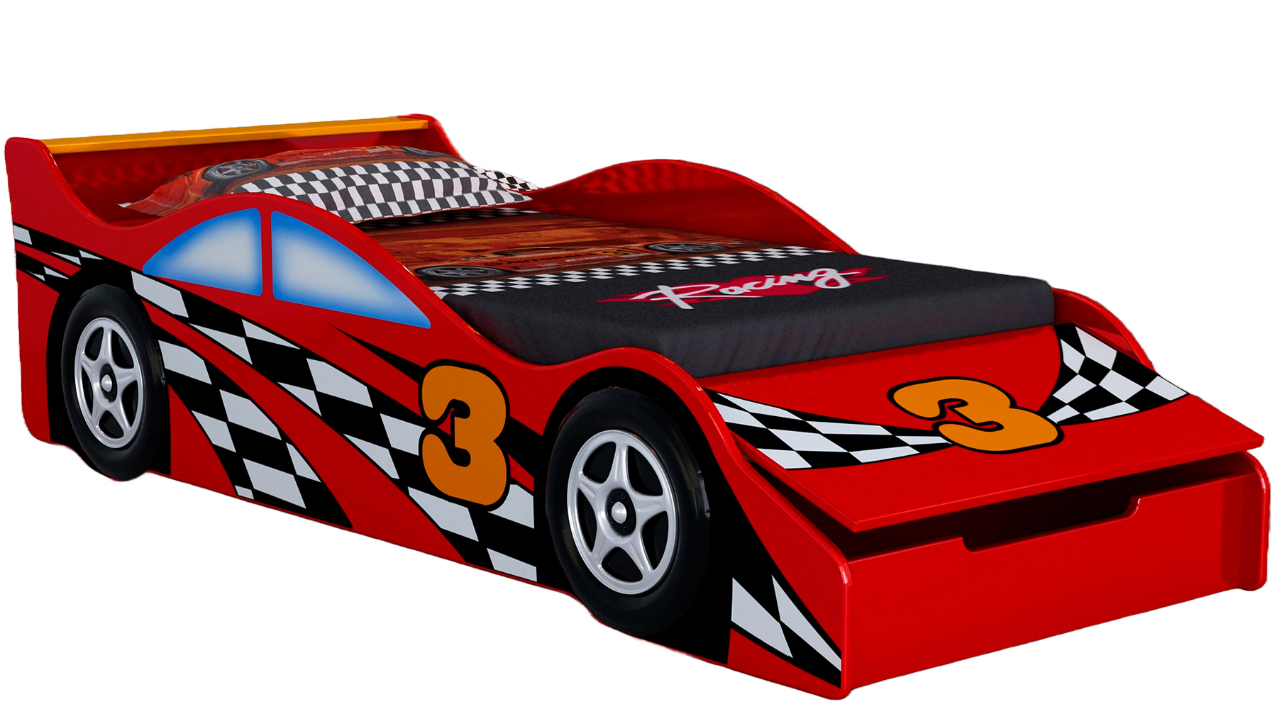 Billede af Racing Junior Bilseng i træ (140 cm)