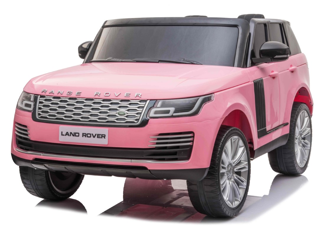 Range Rover Sport 4x4 Elbil til børn Pink m/4x12V + Gummihjul + Lædersæde