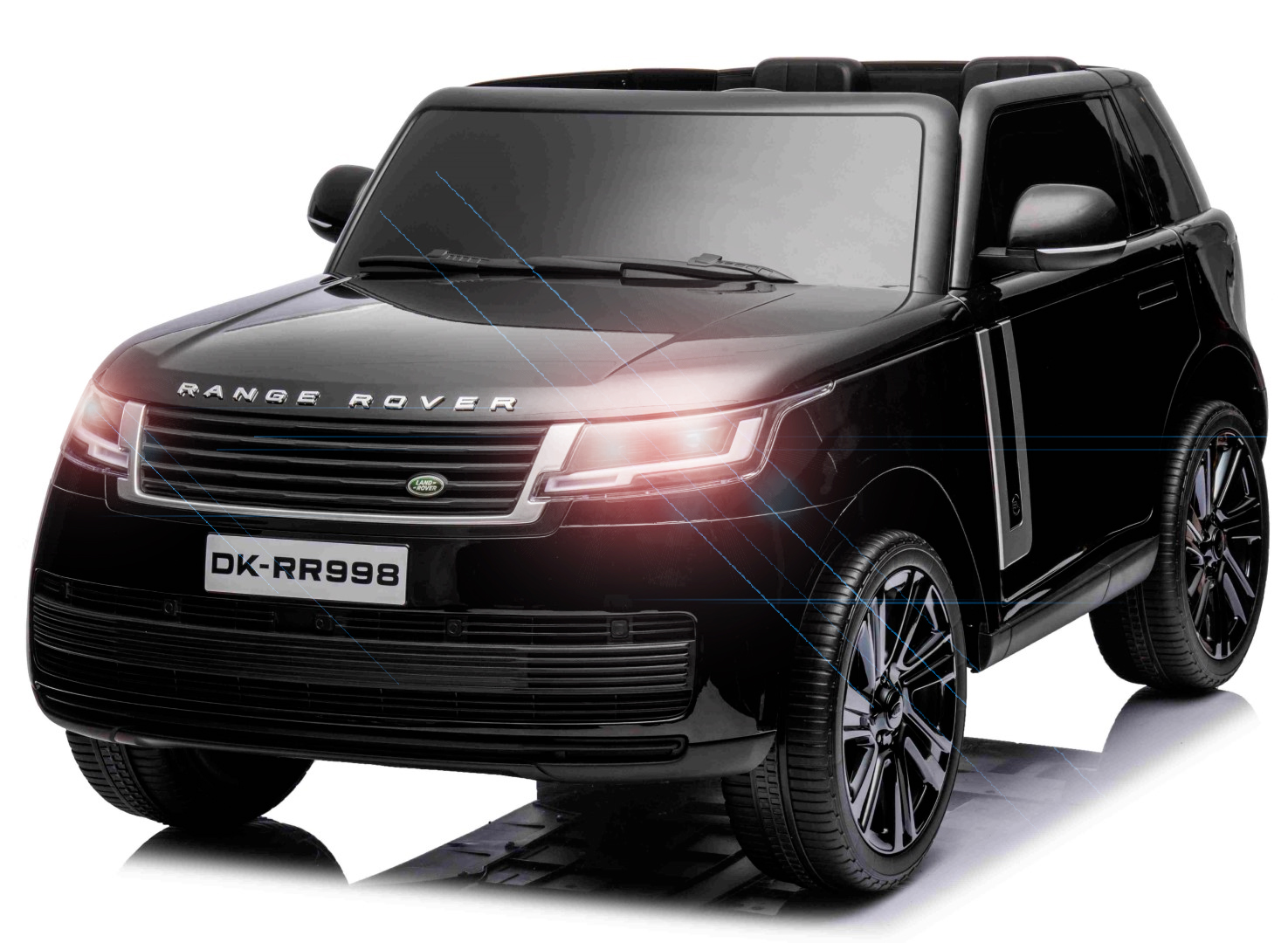 Se Range Rover Vogue 24V Sort m/2x24V + Gummihjul + fjernb hos MM Action