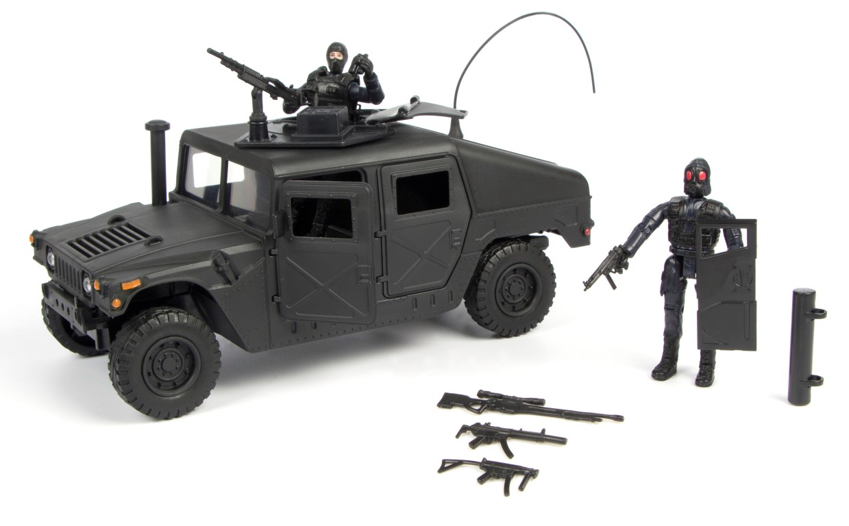 S.W.A.T. Humvee inkl. tilbehør og 2 figurer 1:18