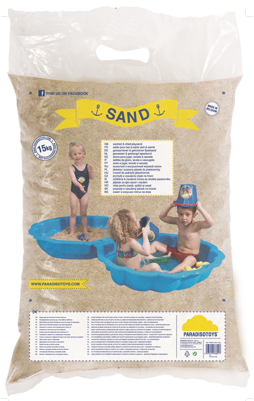 Sand til sandkassen 15kg (sterilt)