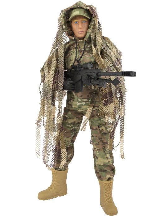 Billede af Sniper Jungle Militær Action Figur 30,5cm med tilbehør