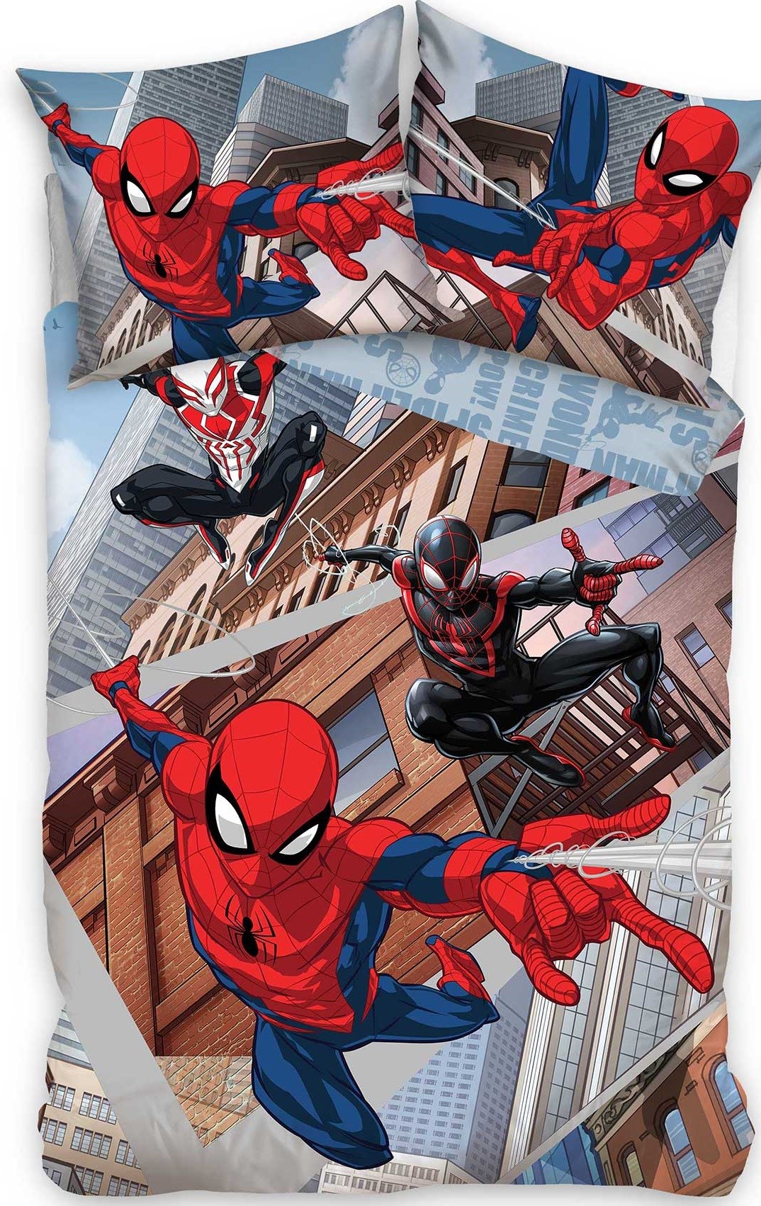 Se Spiderman Sengetøj 150 X 210 Cm - 100 Procent Bomuld hos MM Action