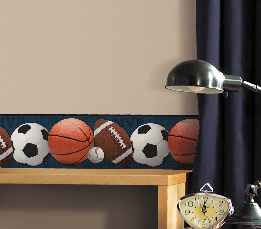 Billede af Sportsbolde Border Wallsticker 22,86 x 457.2 cm