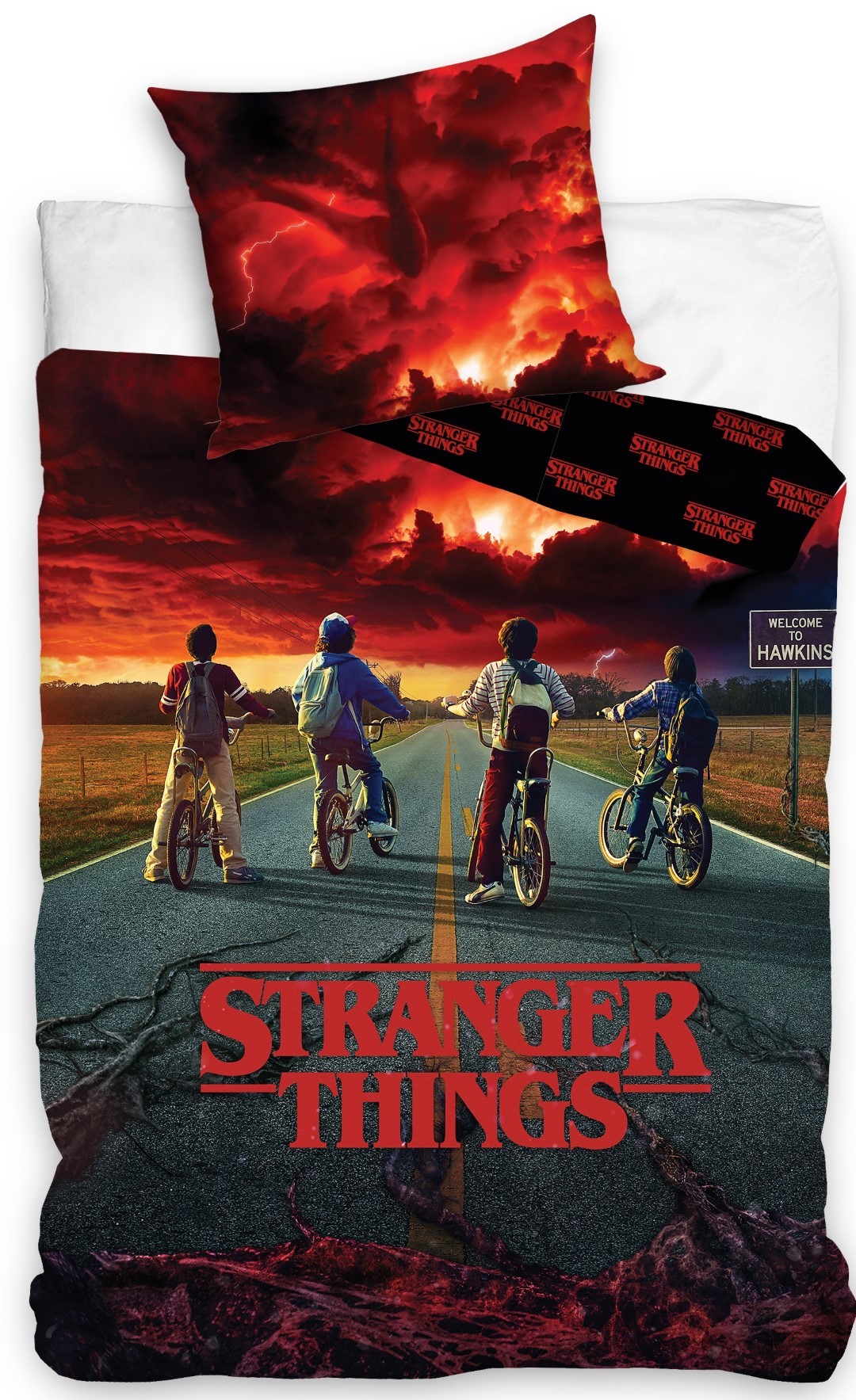 Se Stranger Things Sengetøj 140X200 Cm - 100 Procent Bomuld hos MM Action