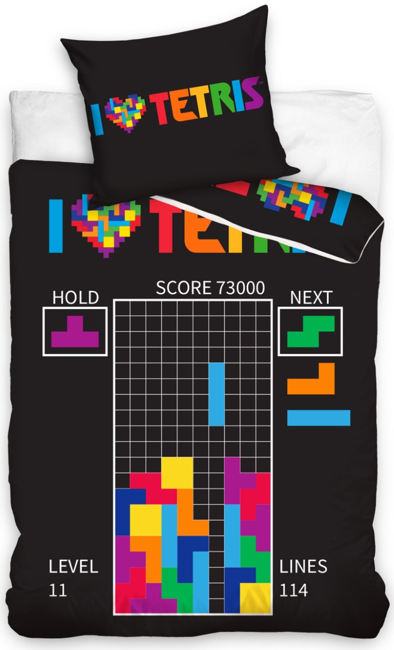 Se Tetris Gamer Sengetøj - 100 Procent Bomuld hos MM Action