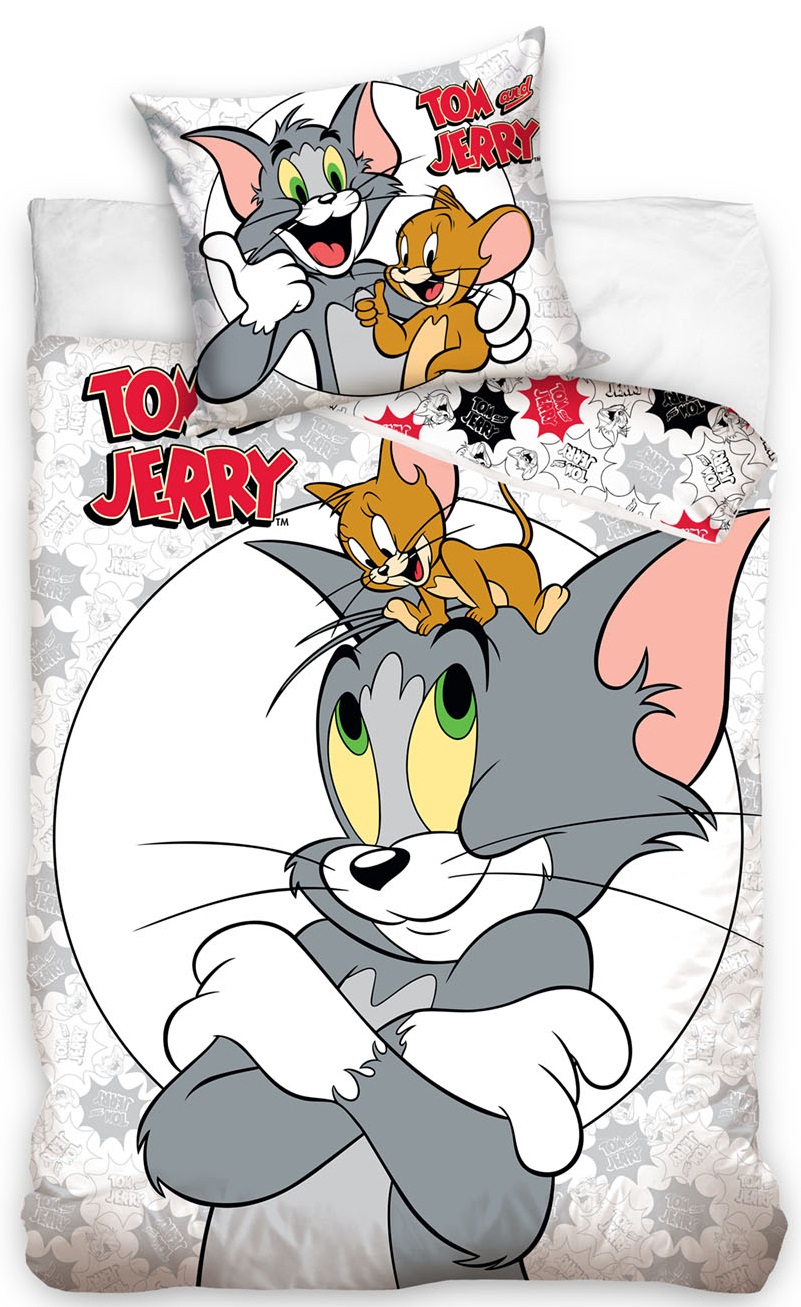Se Tom Og Jerry Sengetøj 150 X 210 Cm - 100 Procent Bomuld hos MM Action
